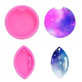 1 Piece DIY Silicone Football Mold For Keychain Sport Keychain Mold For Resin 103360