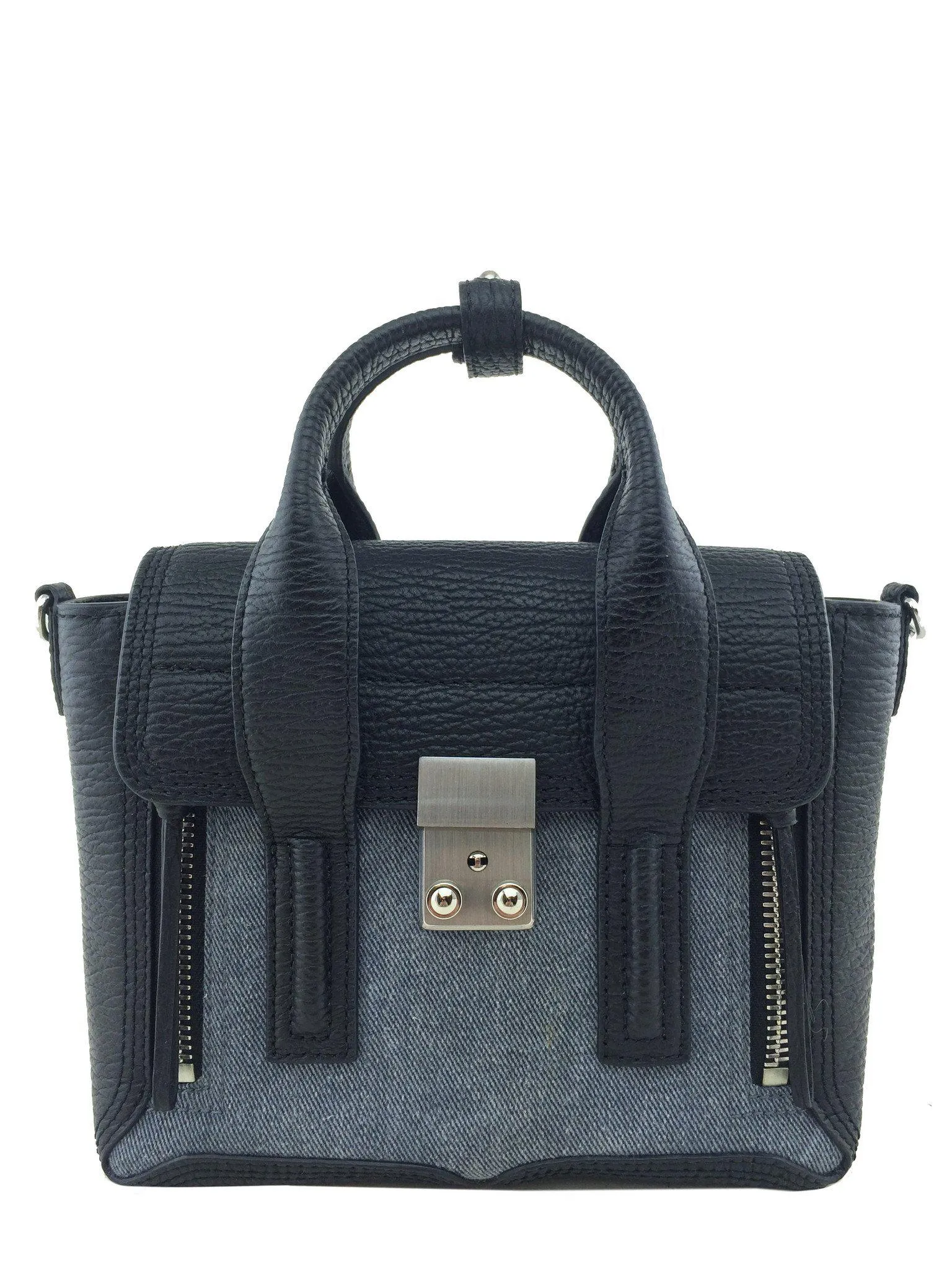 3.1 Phillip Lim Pashli Mini Leather Denim Satchel Bag