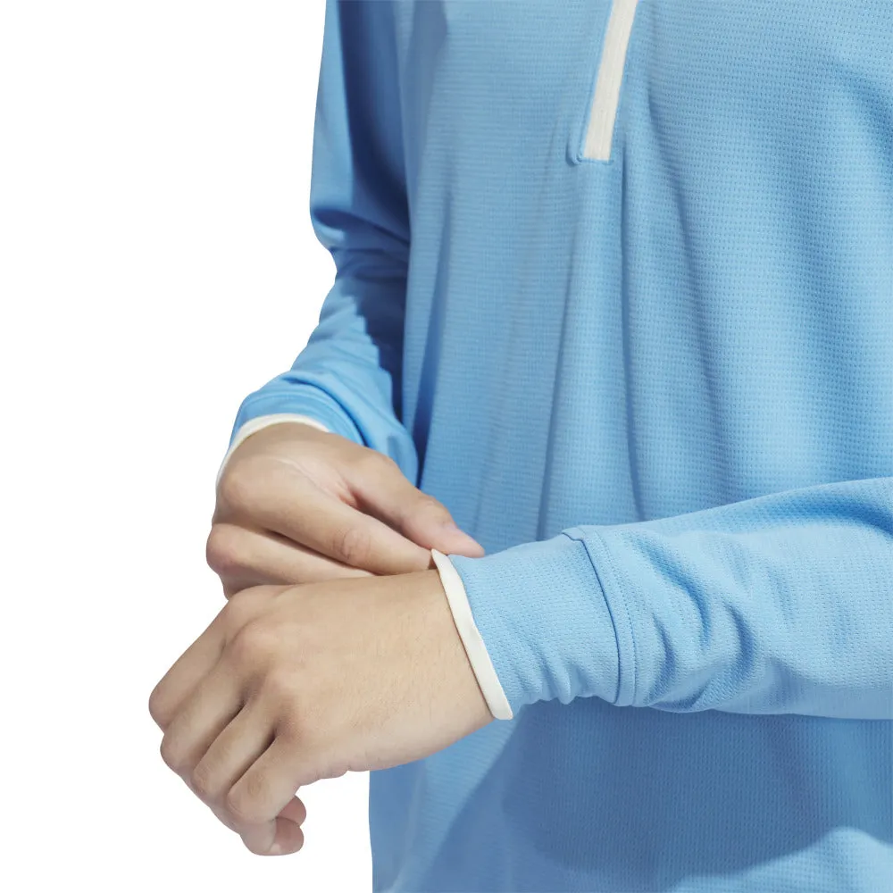 adidas Core Lightweight 1/4 Zip Pullover - Semi Blue Burst