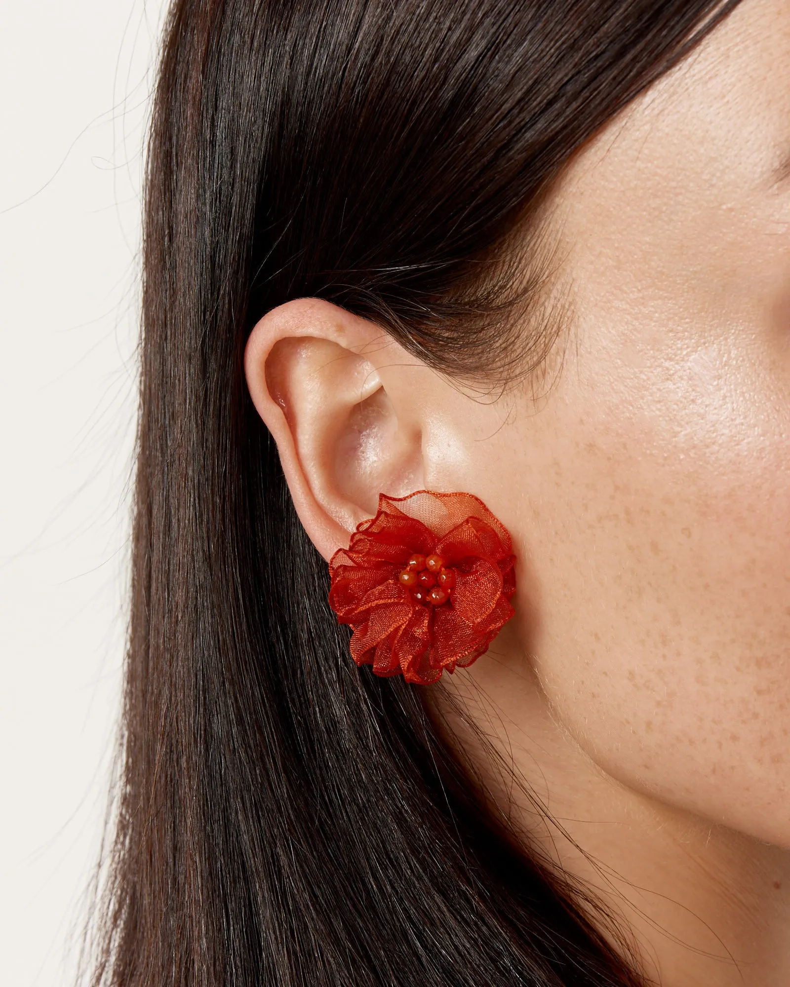 Anette Earrings in Red