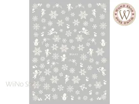 Angel Snowflake Glow in the Dark Adhesive Nail Art Sticker - 1 pc (WG443GD)