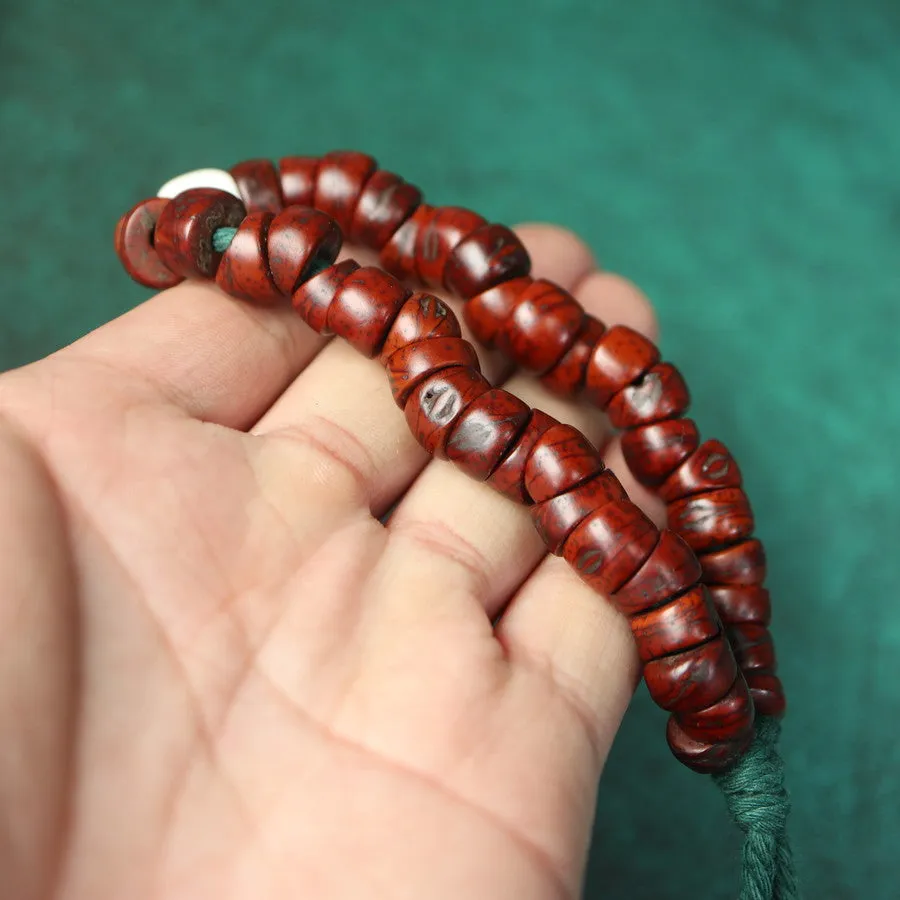 Antique Tibetan Red Bodhi Mala