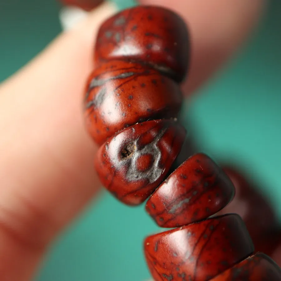 Antique Tibetan Red Bodhi Mala