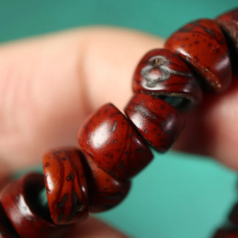 Antique Tibetan Red Bodhi Mala