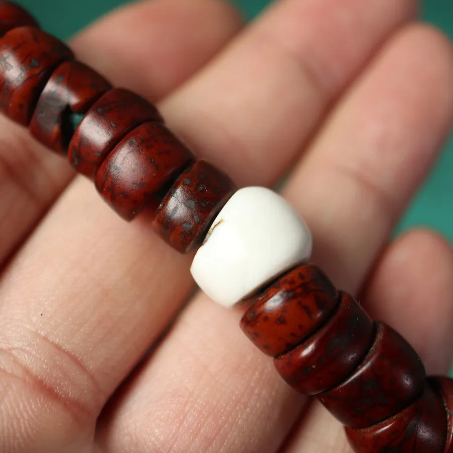 Antique Tibetan Red Bodhi Mala