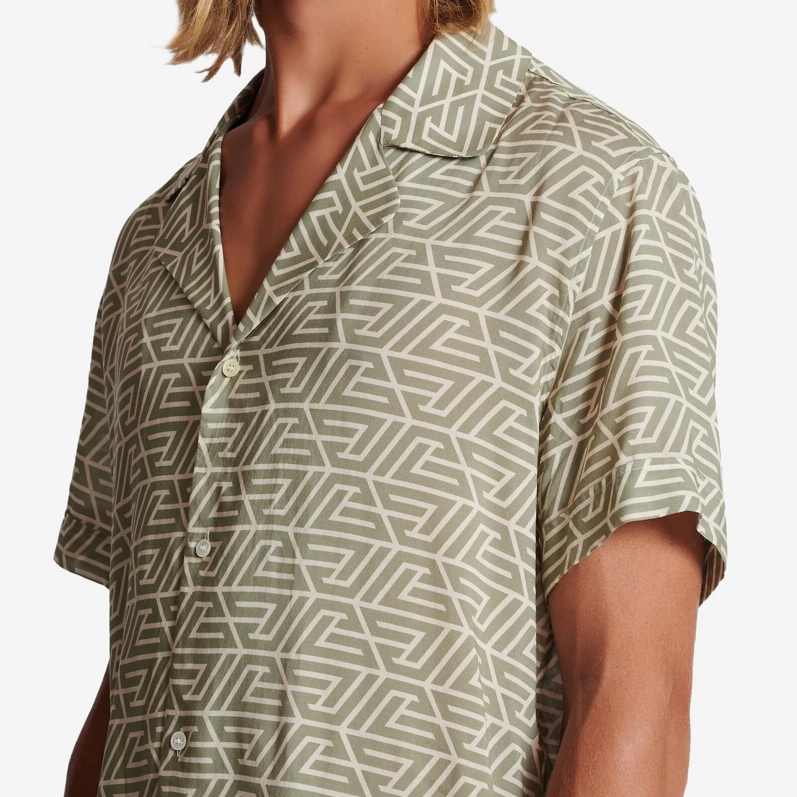 Balmain Pyramid Monogram Printed Shirt