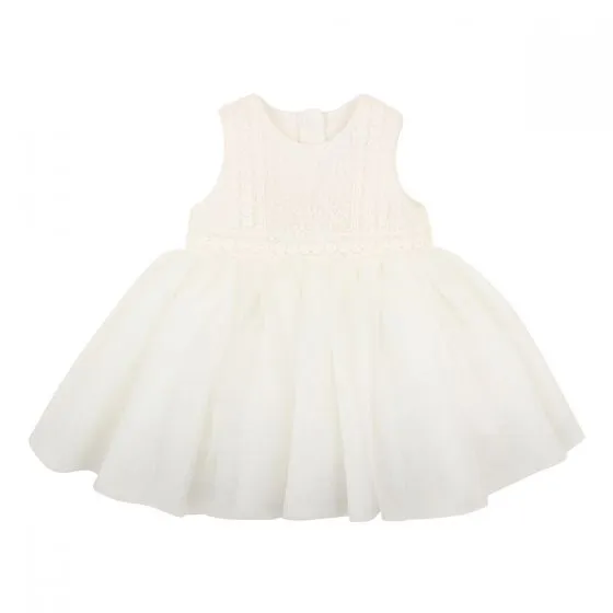 Bebe Embroidered Organza Dress - Ivory