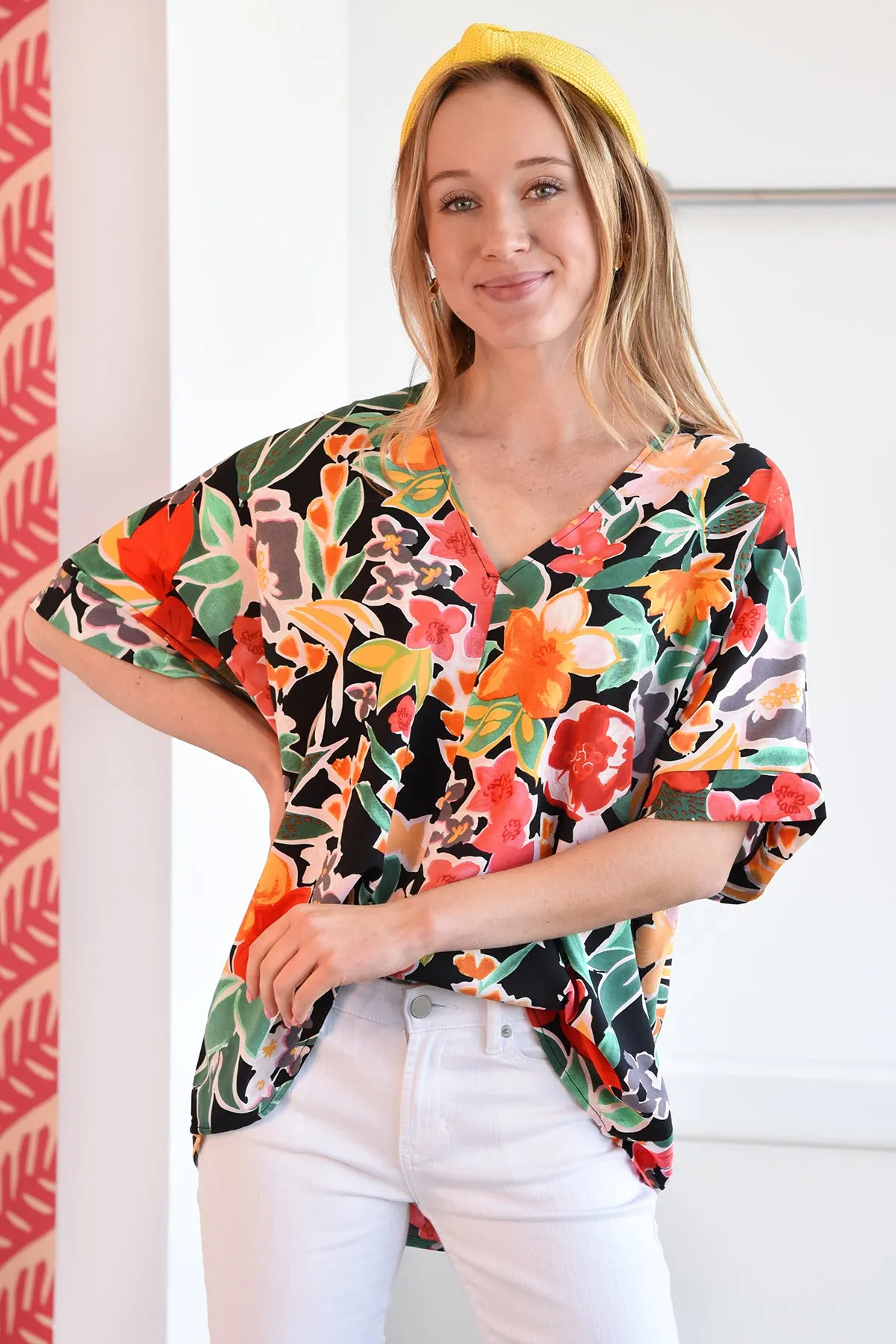 BEST OF THE BEST TOP -BLACK FLORAL