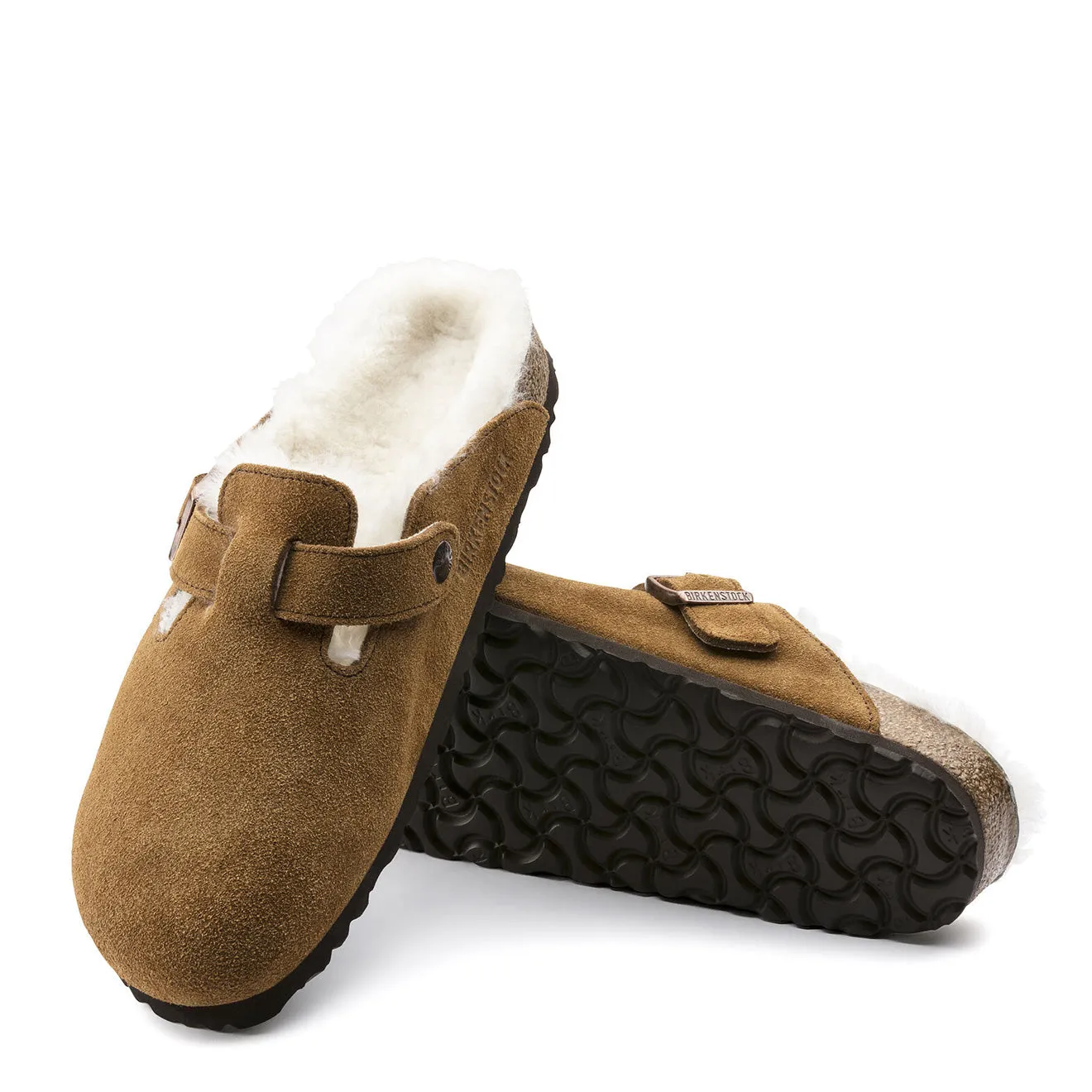 Birkenstock Boston Shearling Reg Sandals Mink