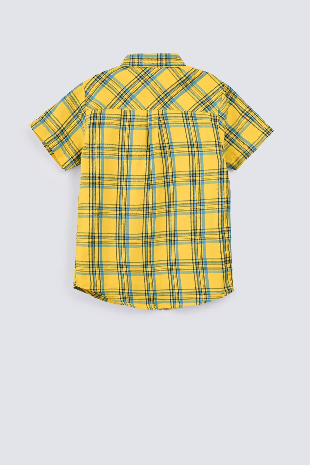 BOYS SHORT SLEEVE CHECKERED SHIRT