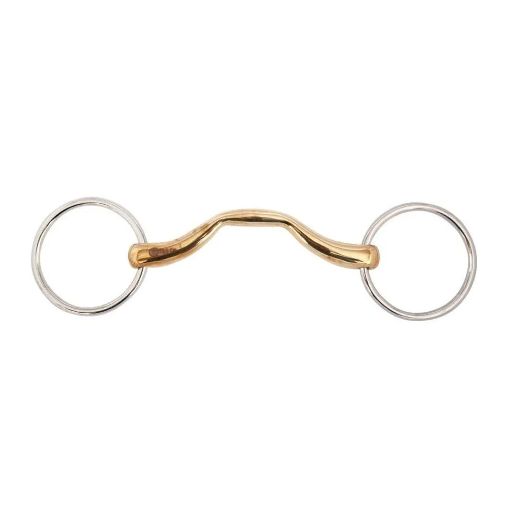 BR Mullen Mouth Loose Ring Snaffle Soft Contact Bit