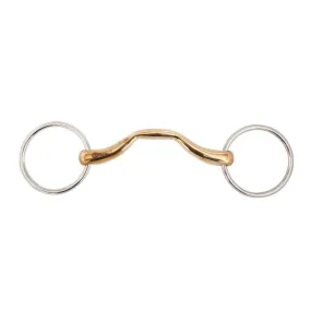 BR Mullen Mouth Loose Ring Snaffle Soft Contact Bit