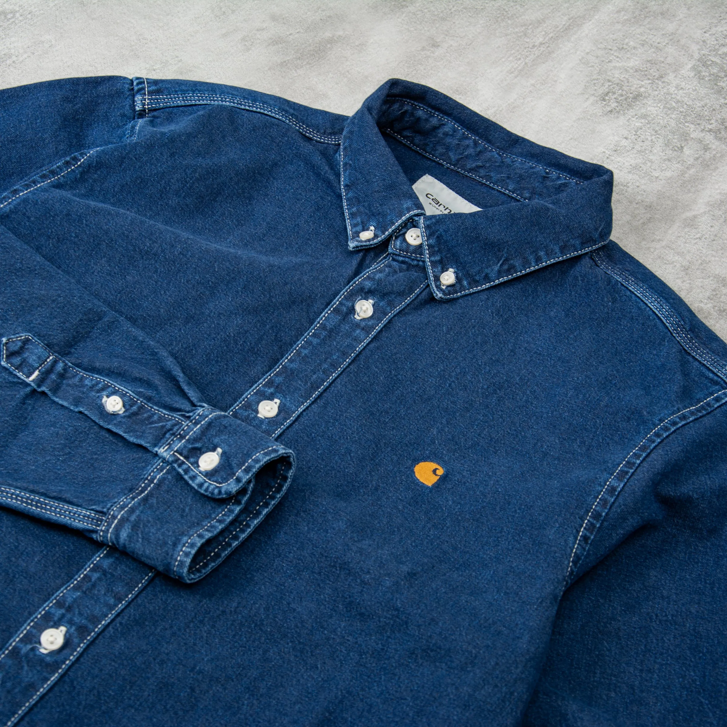 Carhartt WIP Weldon Shirt - Blue Stone Washed