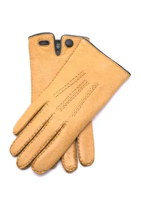 Chamois Yellow Cashmere Lined Peccary Gloves