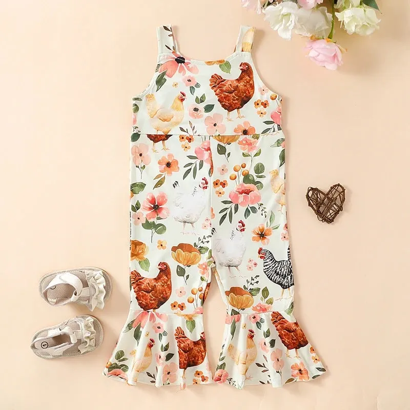 CHICKENS Bellbottom Jumpsuit