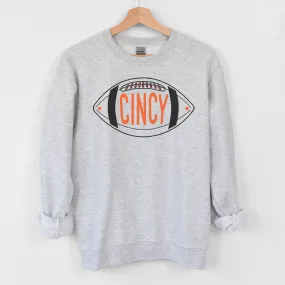 CINCY Football Sweatshirt on Grey