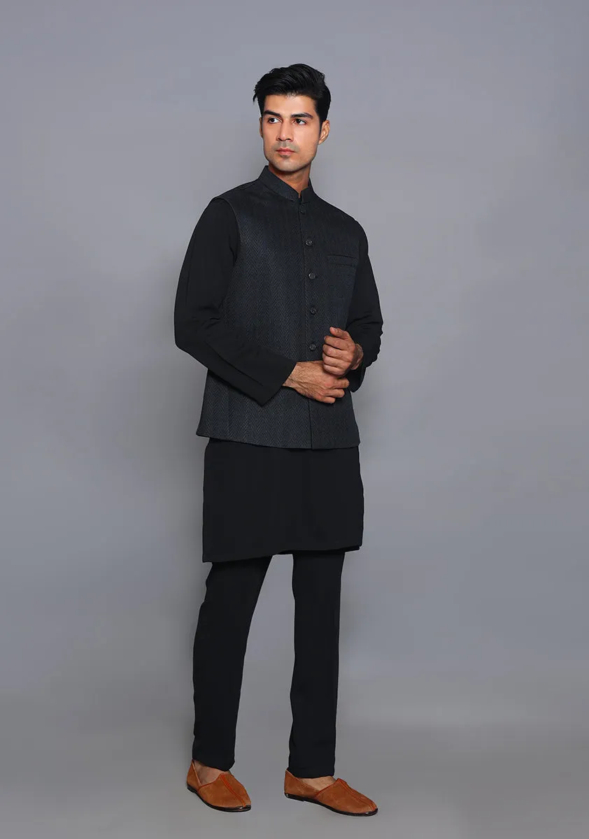 Classic Jamawar Tap Shoe Traditional Waistcoat