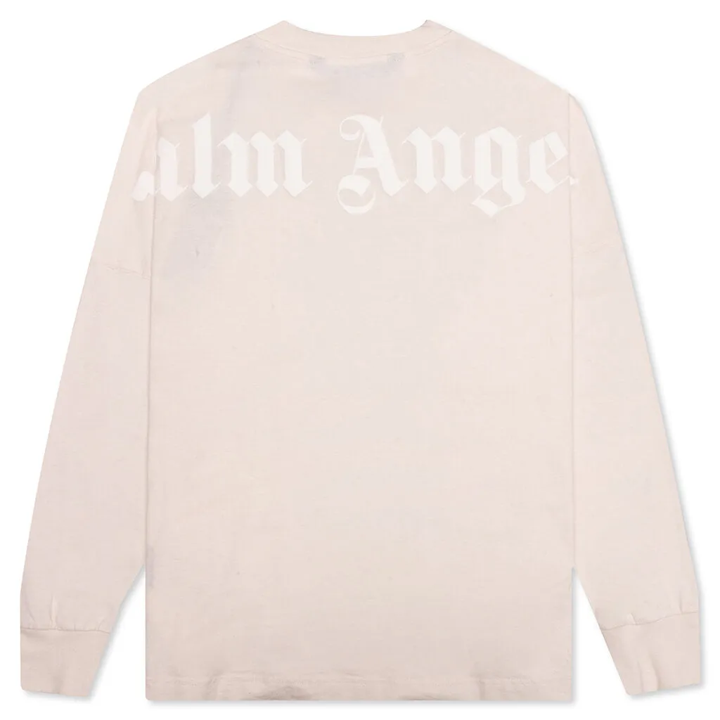 Classic Logo Over L/S Tee - Butter/White