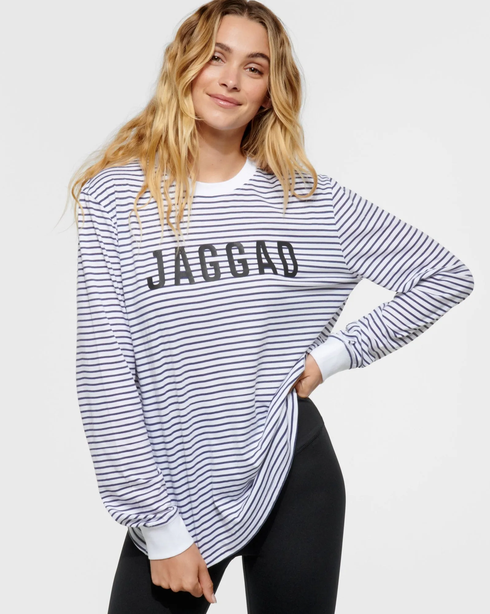 Classic Long Sleeve Tee Navy Stripe