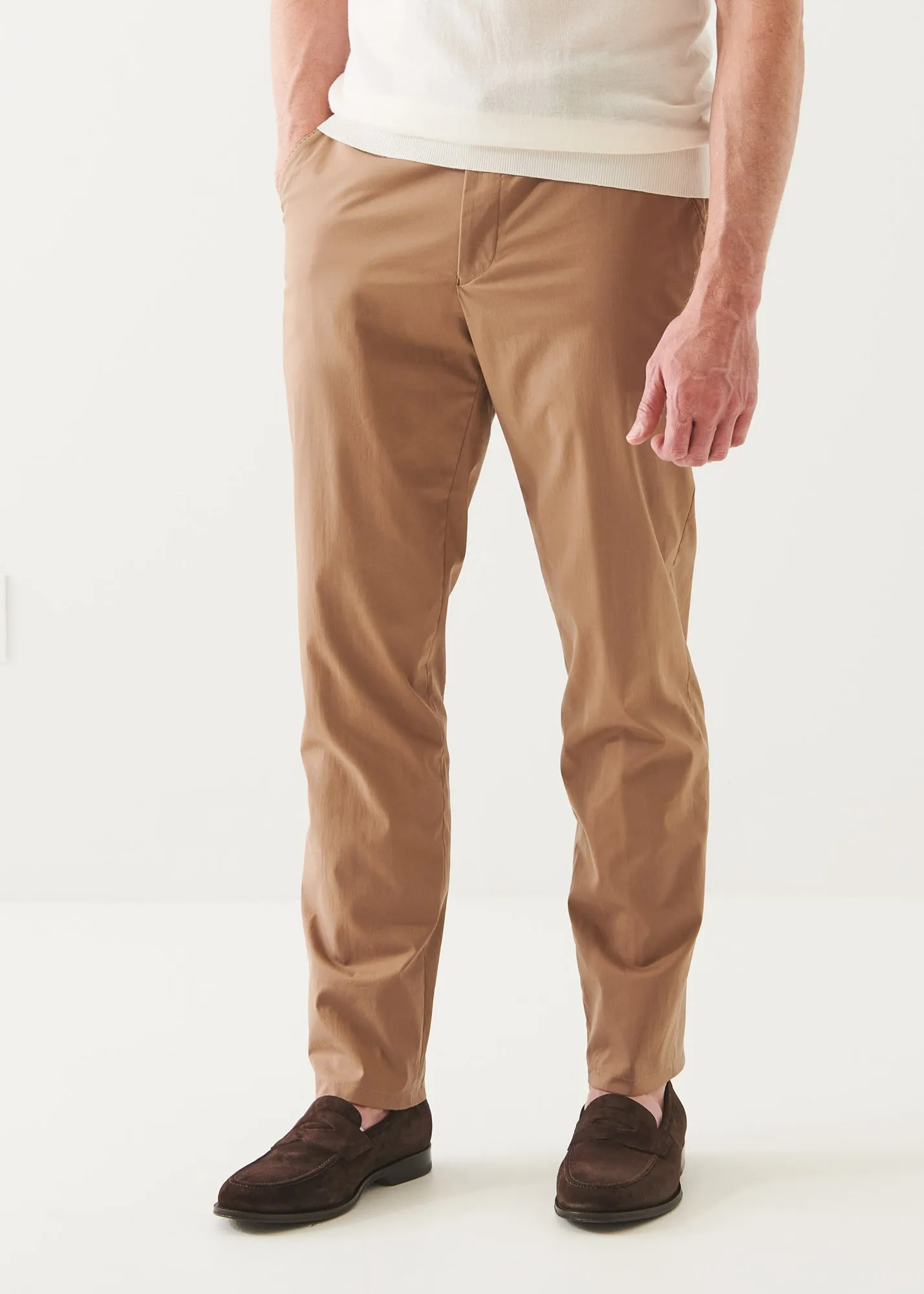 COTTON BLEND SLIM PANT