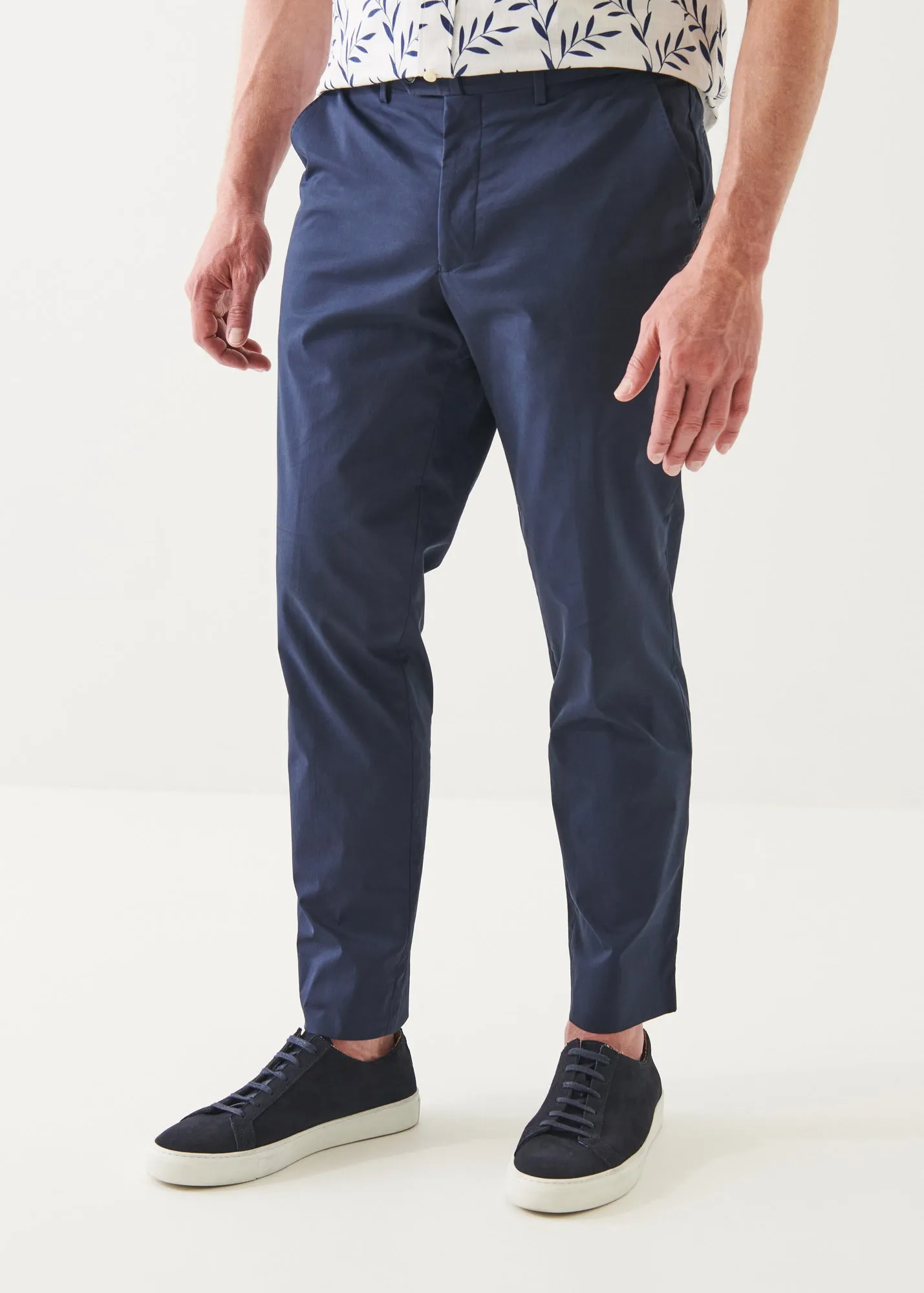 COTTON BLEND SLIM PANT