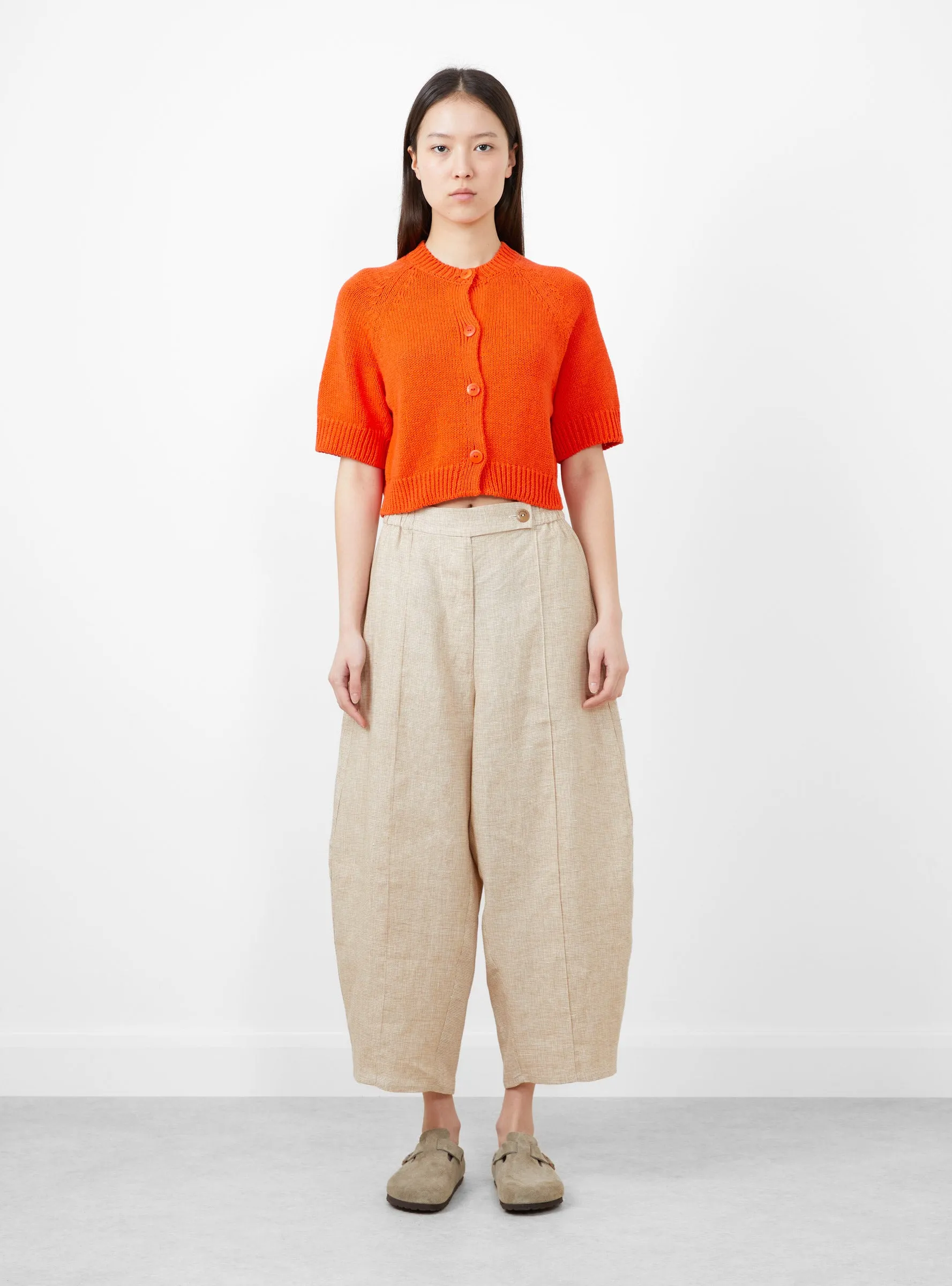 Cotton Buttoned Top Mandarina