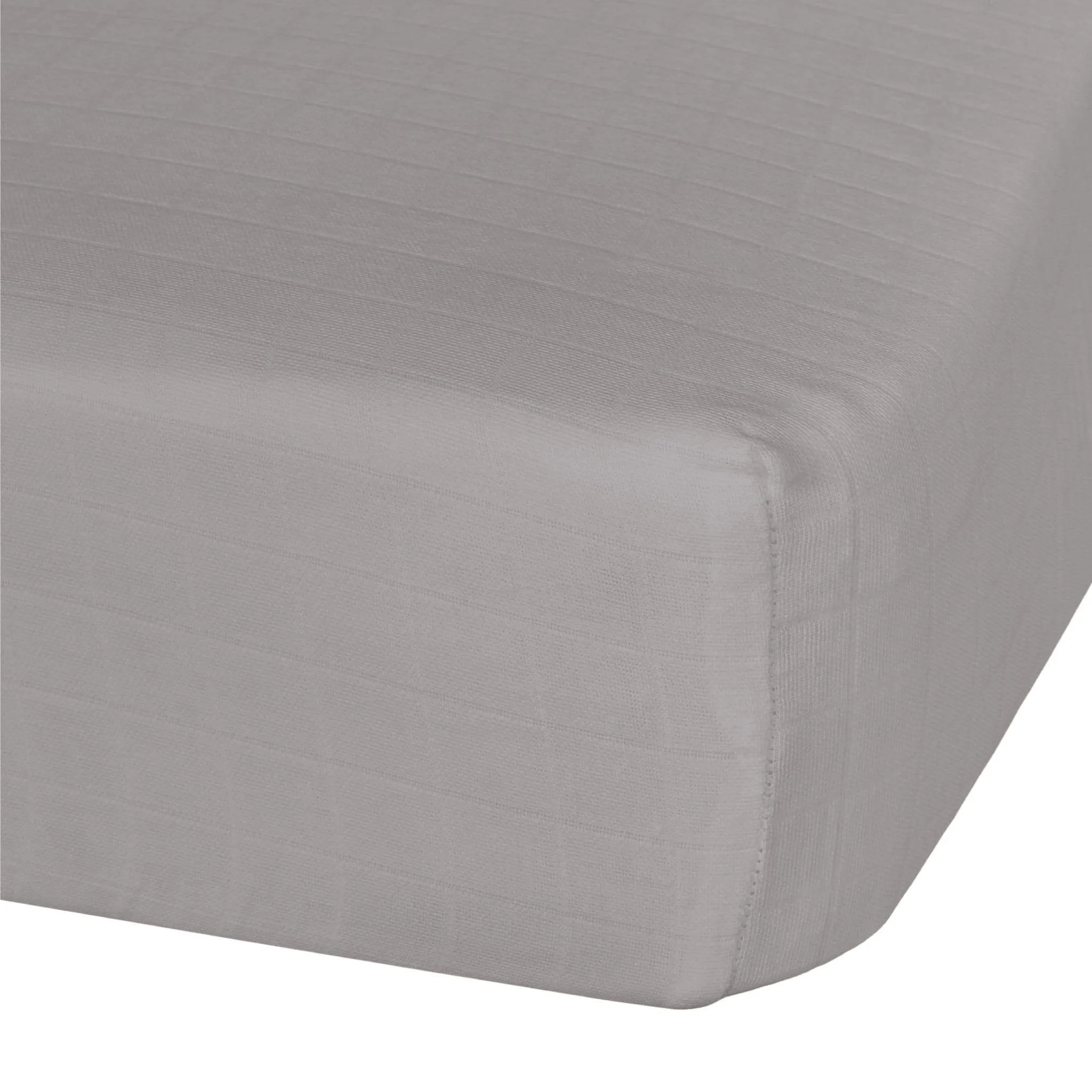 Cotton muslin fitted sheet - Taupe