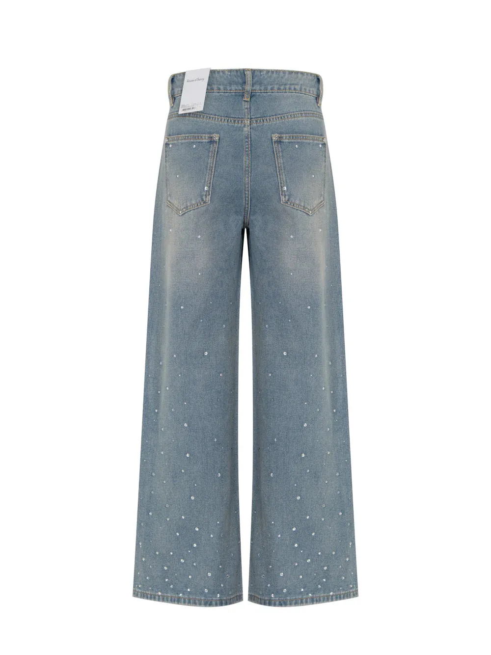 Cryistallised Wide Leg Denim