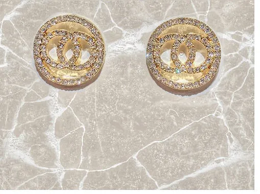 Crystal Round Stud Earrings