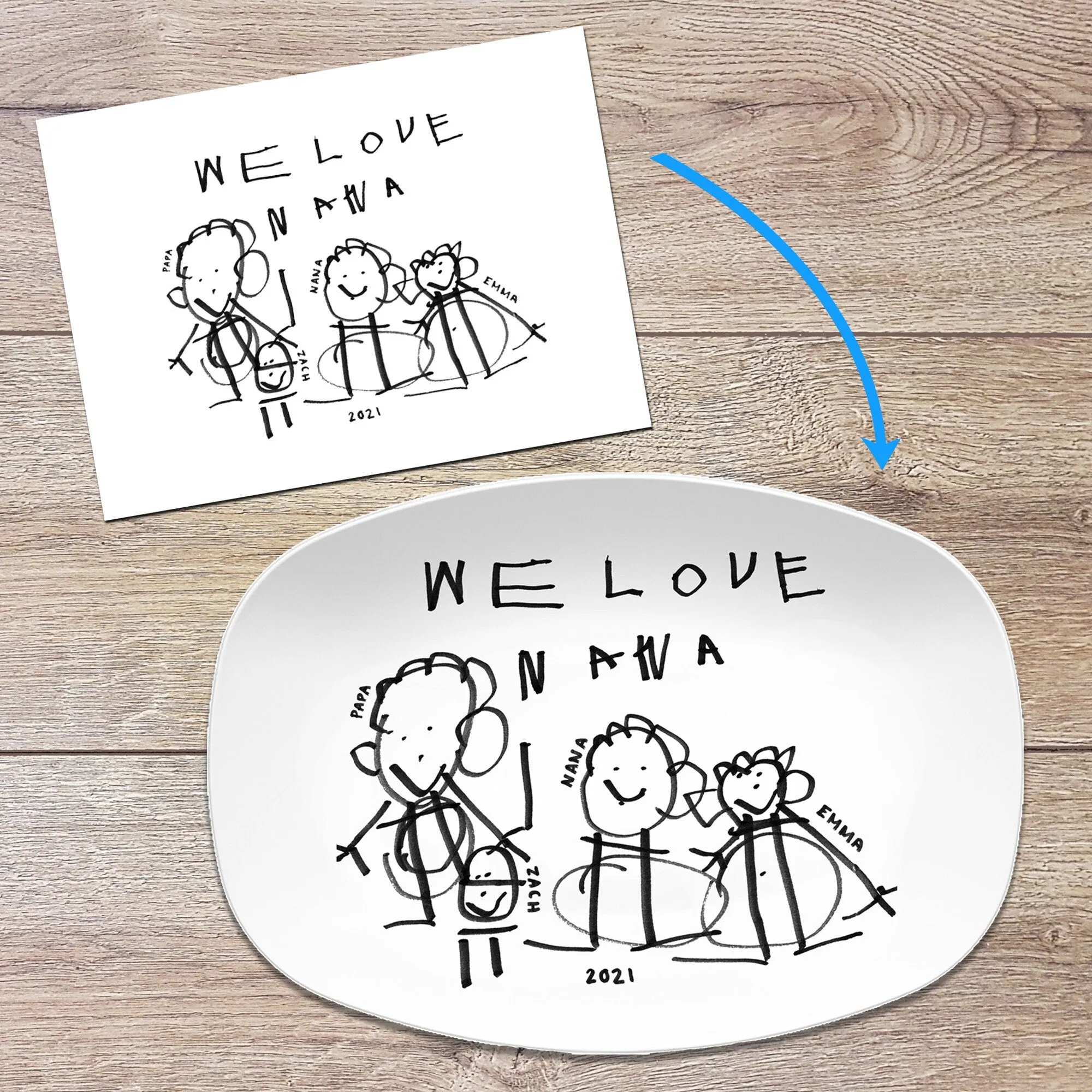 Custom Drawing Artwork Platter