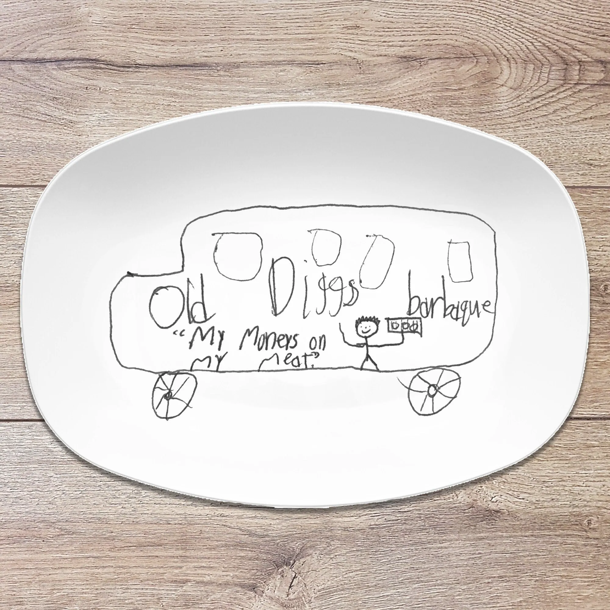 Custom Drawing Artwork Platter