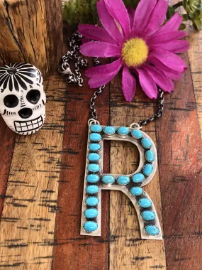 Custom Letter R Necklace