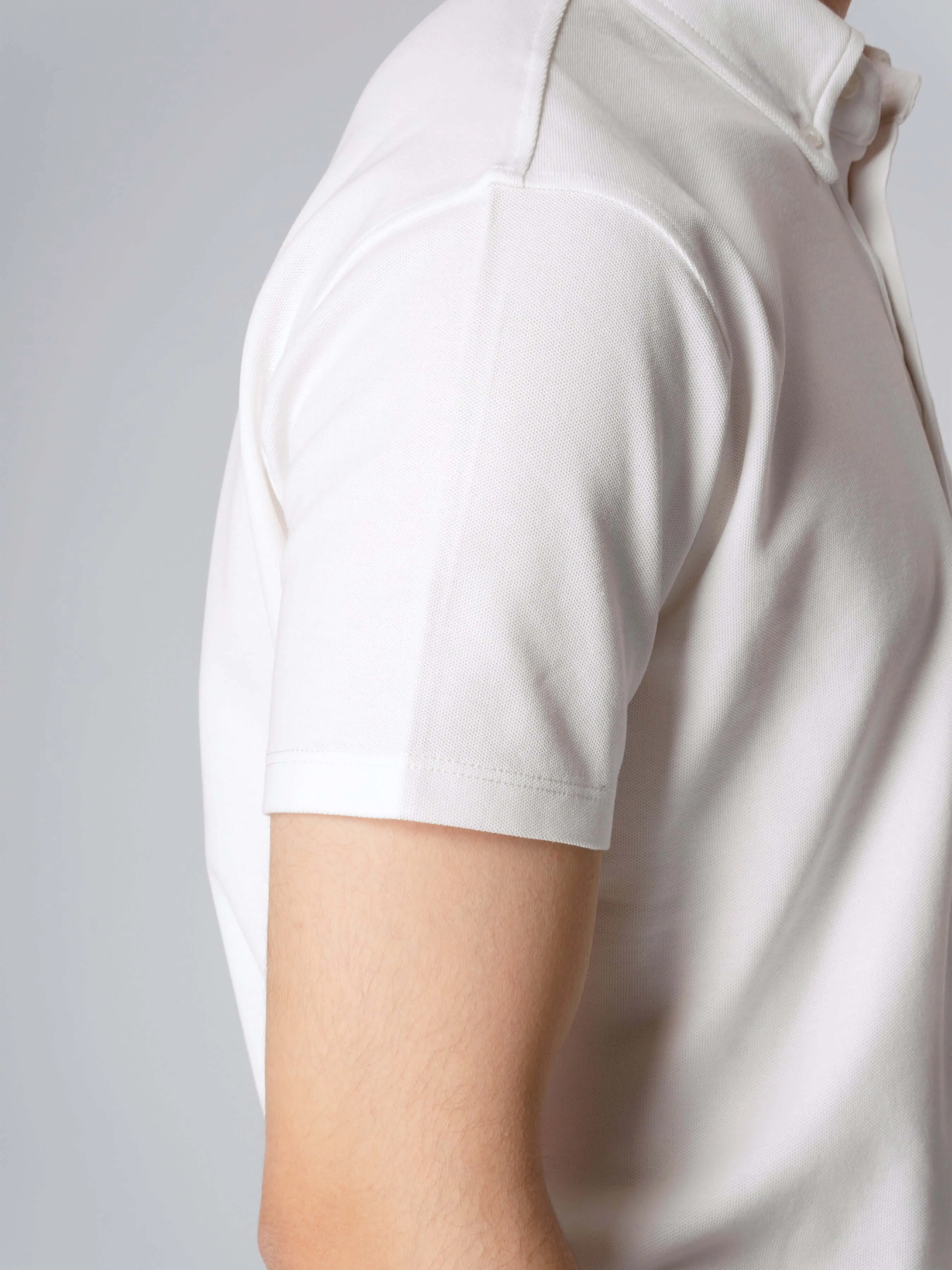 Dante Polo Button Down Short Sleeve - White