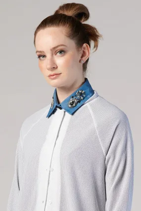 Denim Collar - Pineapple