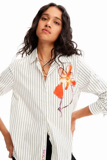 Desigual Florenca Stripe Flower Shirt