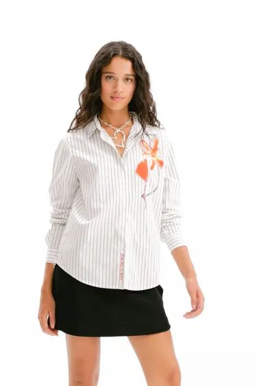 Desigual Florenca Stripe Flower Shirt