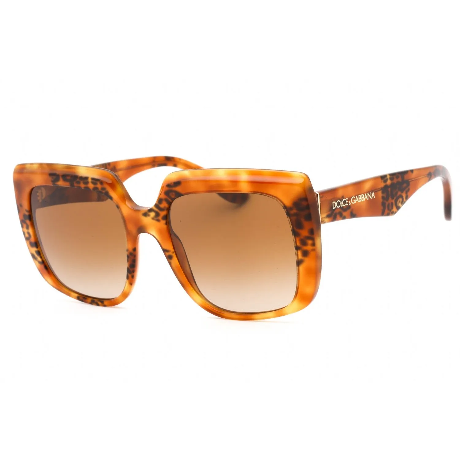 Dolce & Gabbana 0DG4414 Sunglasses Leopard Tortoise/Brown Gradient Women's