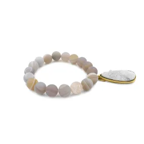 Druzy Collection - Cinder Quartz Drop Bracelet