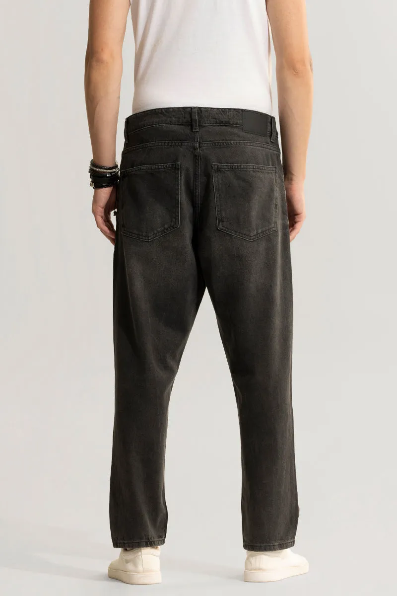 Dusk Washed Black Baggy Fit Jeans