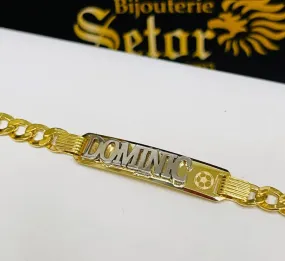 Elevated name bracelet