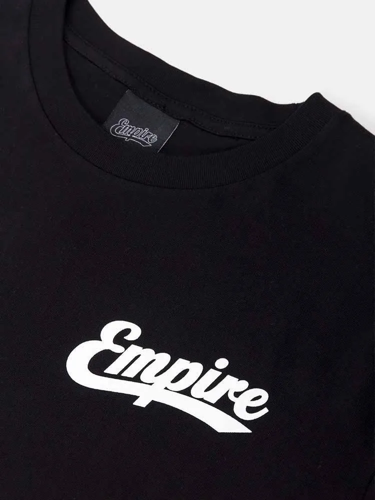 Empire Slanted Logo Tall Tee - Black / White