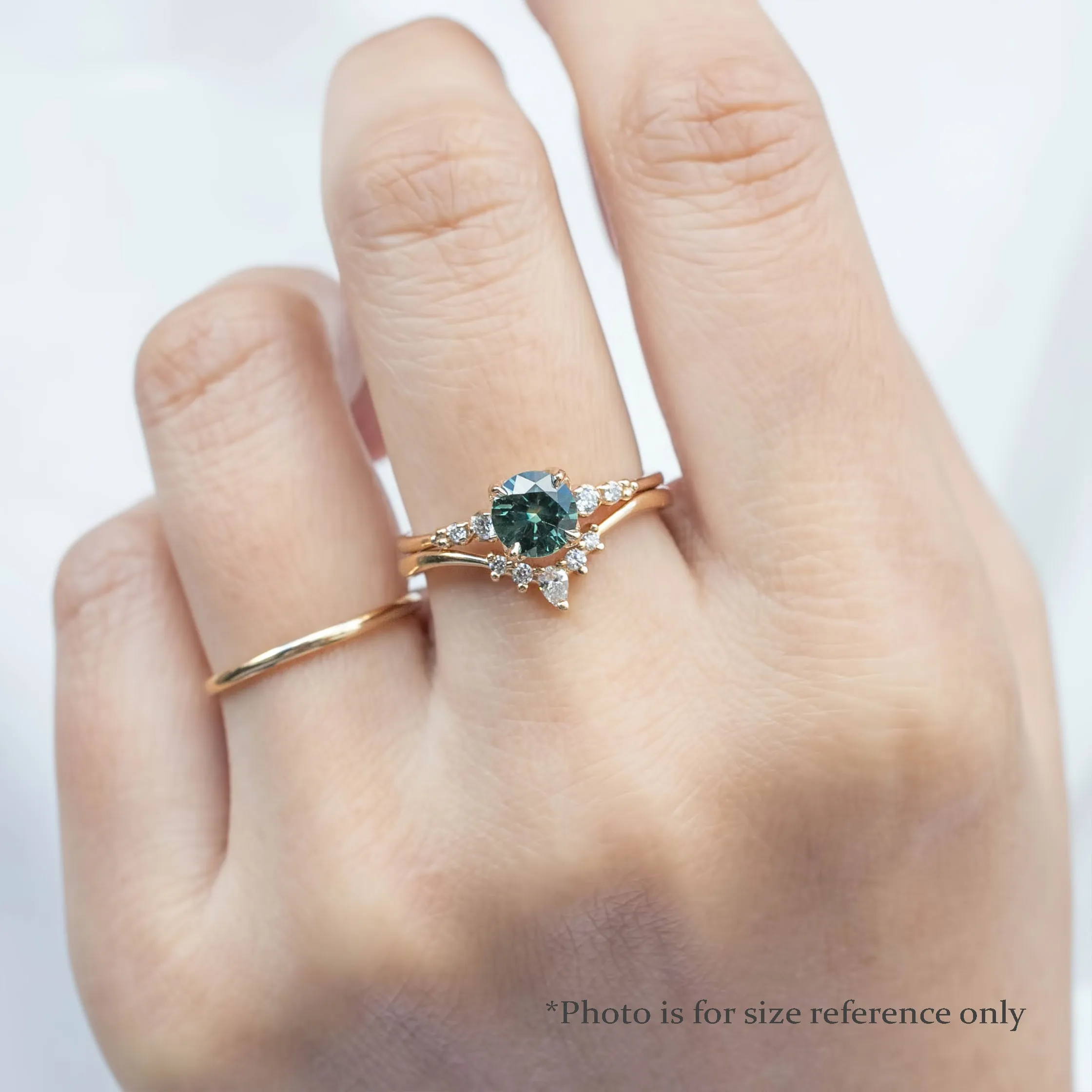 Estel Luxe Ring 1.16ct Dark Teal Blue Green Montana Sapphire, 14k Rose Gold (One of a Kind)