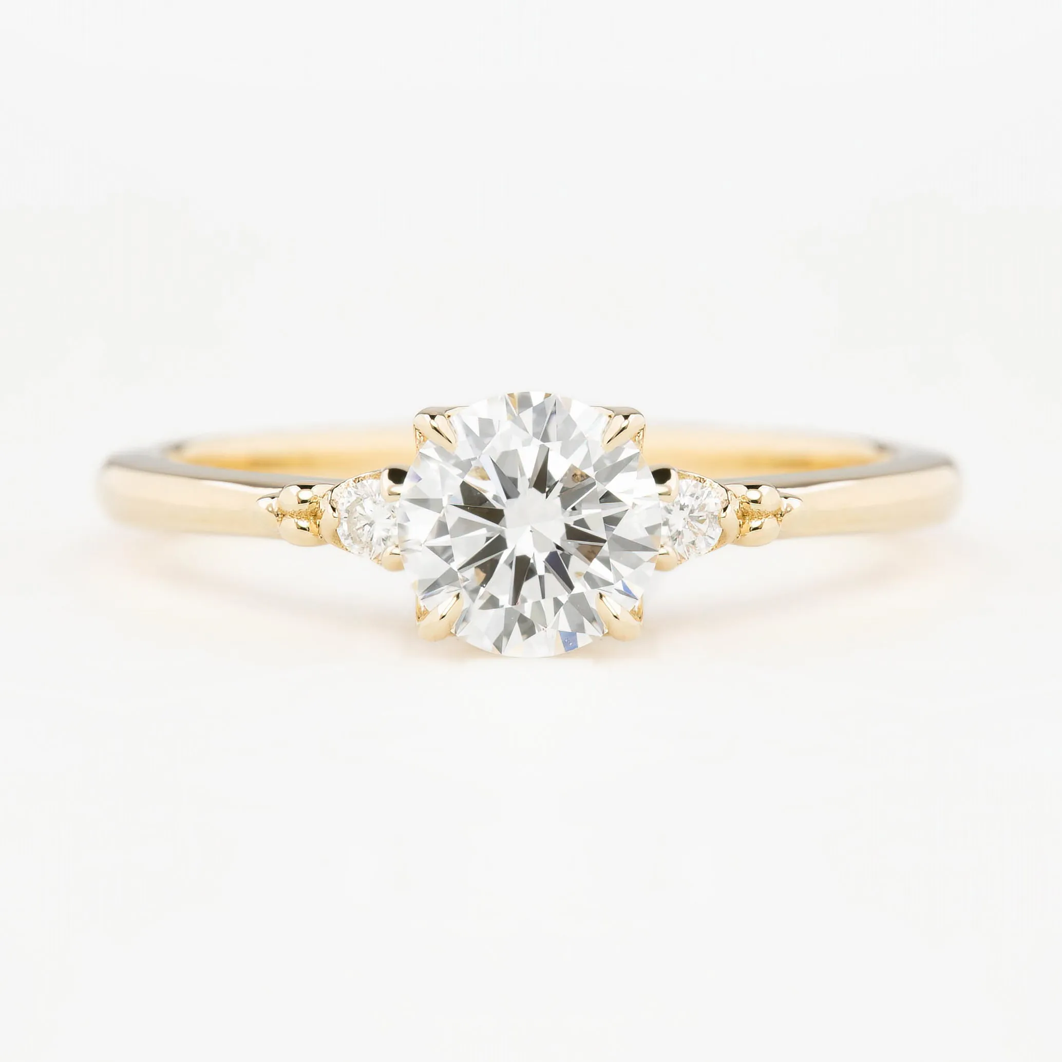 Estel Ring 0.79ct Round Lab Diamond, 14K Yellow Gold, IGI Certified (One Of A Kind)