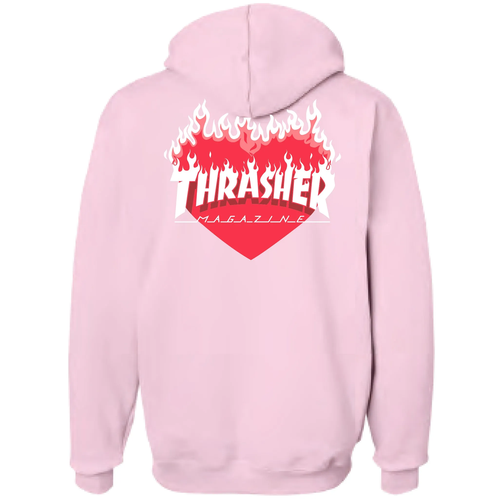 FLAMING HEART HOODIE (Pink)