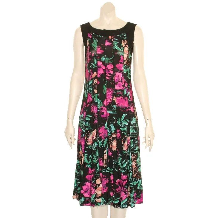 Flower Sleeveless Knit Jersey Dress