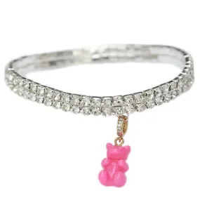 FUSSKETTCHEN STRASS PINK GUMMY BEAR LOVE IBIZA