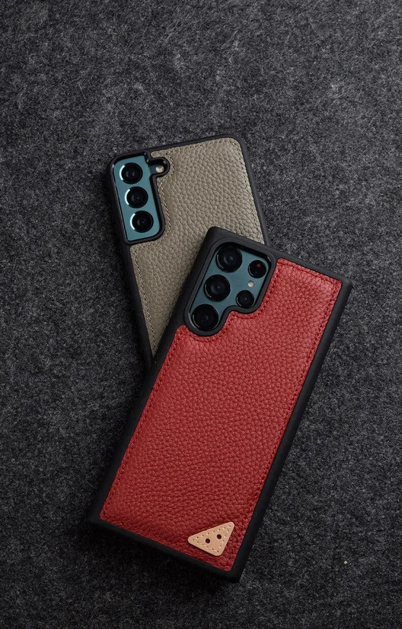 Galaxy S22 Ultra Plus Business Cover: Cute Leather Phone Case