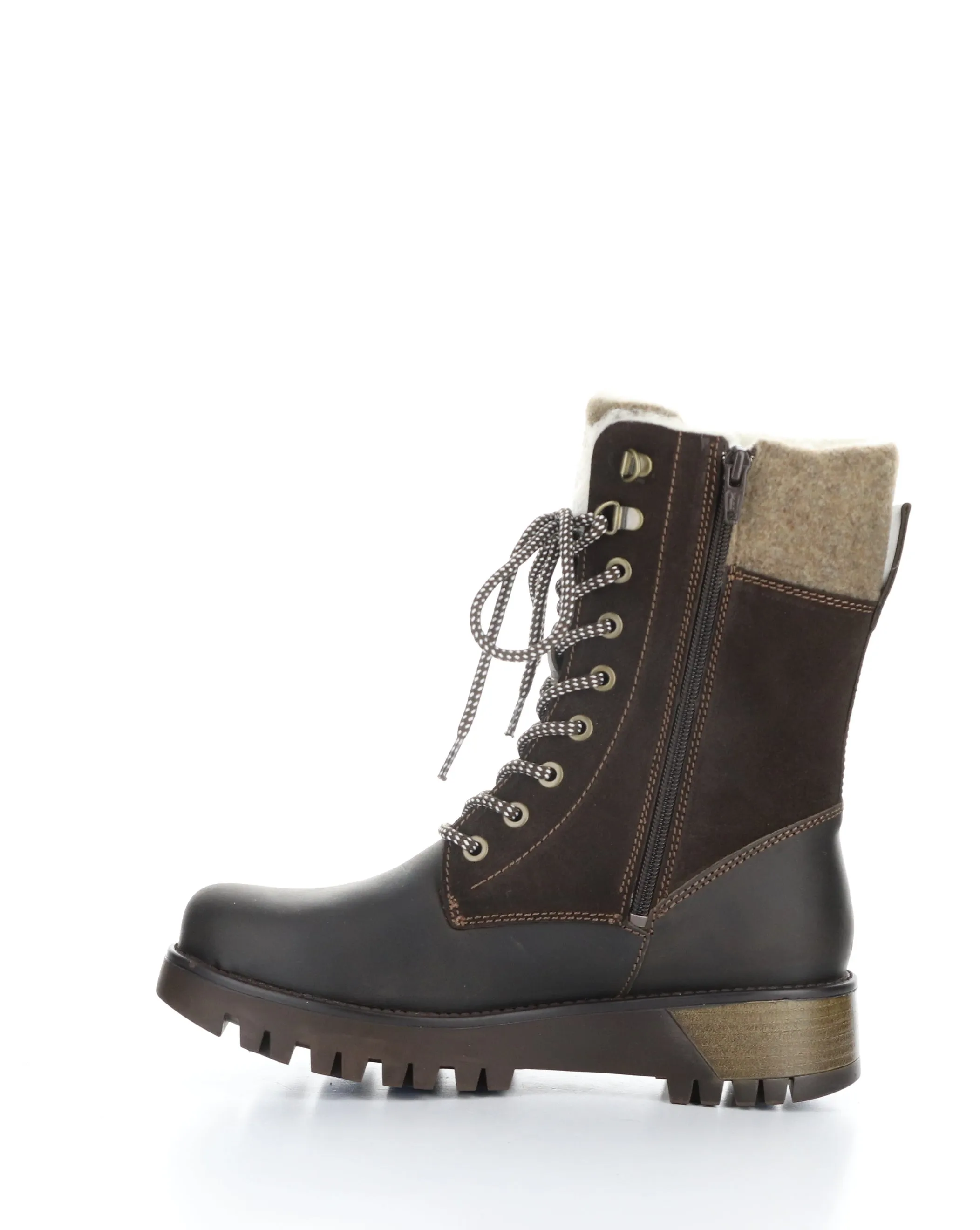 GENUS PRIMA DK BROWN/COFFEE/BARK Round Toe Boots