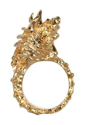 Gold Shell Skull Ring