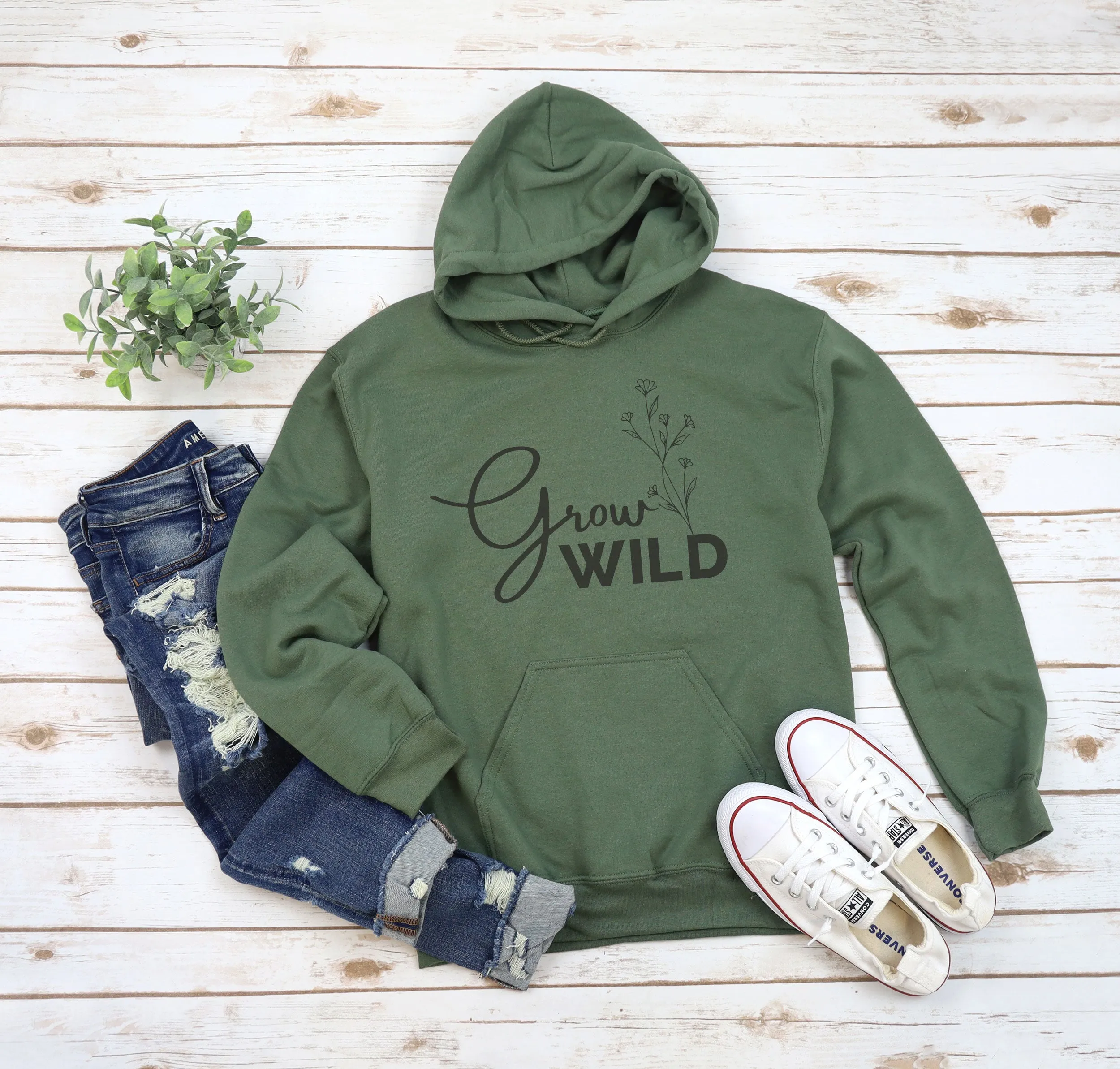 Grow Wild Adult Hoodies